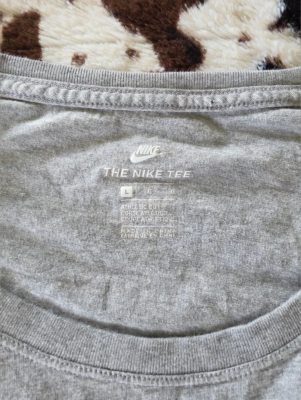 Nike Gray T-Shirt with Yellow Brushstroke & Black Swoosh
